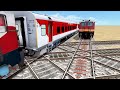 10 TRAINS CROSSING EACH OTHER ON BUMPY FORKED DIAMOND RAILROAD CROSSING | Train Simulator 2022