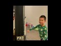 Martial Art Kid liam punching exercise
