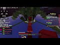 Winning an insane match of Minecraft bedwars ( SQUADS)