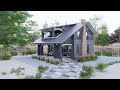 30'x30' (9x9m) Small House Design Ideas with 2 story