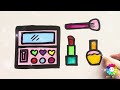 HOW TO DRAW EASY MAKEUP SET FOR KIDS