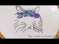 Cute embroidery  pattern 🪡| simple embroidery design  for beginners | Tips world embroidery 🧵