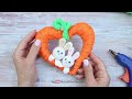 Amazing idea! Cute Little Bunnies and Carrots made of yarn ❤🥕🐇 Woolen Craft