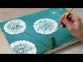 Toilet Paper Rolls Dandelion Painting Technique for Beginners