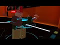 Idiot attempts to play virtual drums, almost breaks their neck before the song even starts.