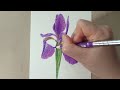 색연필로 그리는 아이리스(붓꽃) / 색연필 꽃그림 / 취미미술 / Iris drawing with colored pencils