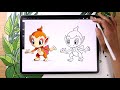 How To Draw Pokémon (Turtwig, Chimchar & Piplup) • Character Breakdown Practice