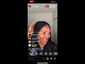 tiahranelson’s instagram live *she cried twice*