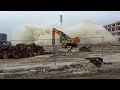 Démolition au câble d'un bâtiment à Saint-Ouen