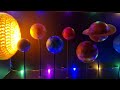 DIY 3D Solar System - Rafael's School Science Project (With Lights!)