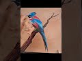 Sculpture and Art tutorial by single eye (how to paint bird using acrylic paint)