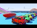 GTA 5 Crazy Ragdolls | Spiderman by Quad Bike On Rainbow Spiders Bridge (Spider Shark Jumps)