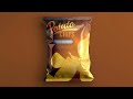 Realistic Potato Chips Packet Mockup in Adobe Photoshop