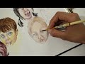 How i practice portraits | tips | faces | kids portraits | sketchbook spread 👧👦🎨