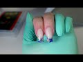 STAINED GLASS FRENCH ON UPPER FORMS | SILICONE MOLDS | NAIL EXTENSIONS WITH POLYGEL FOR BEGINNERS