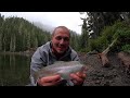 GIANT TROUT Fishing in the MOUNTAINS!!! SOLO Backpacking! (Catch, Cook, Camp pt.2)