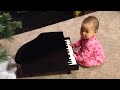 6 months old plays piano