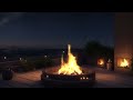 Starry Rooftop Retreat: Cozy Fireplace & Calm Music for Ultimate Stress Relief and Sleep