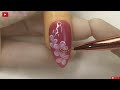 Easy White Flower Nails Art For Beginner 💖Vẽ Hoa💅 New Nails Design 💝 New Nails