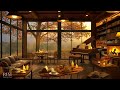 Relaxing Piano Jazz Instrumental Music in Cozy Coffee Shop Ambience with Crackling Fireplace to Work