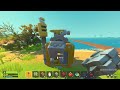 Starting construcion on our new water base! (Scrap Mechanic Survival Multiplayer)