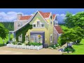 BLUE & YELLOW HOME FOR A FAMILY OF FOUR - THE SIMS 4 SPEED BUILD - STOP MOTION - CC FREE