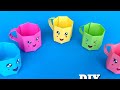 DIY MINI PAPER CUP / Paper Crafts For School / Paper Craft / Easy origami paper cup / Origami