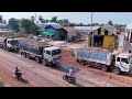 Big Road Constructions !! Many Dump Trucks Waiting To Loading Red Soil And Clearing By Huge Dozer