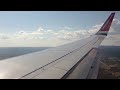 Norwegian 737-800 landing Oslo airport Gardermoen