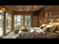 Forest Architecture: Small Cabin House with Wood Interior Design Living Room
