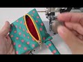 How to make a small zipper pouch that even beginners can easily make. diy coin purse