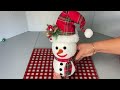 DIY Christmas sock Snowman! How to make a Snowman from a sock and glass bowl!