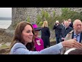 HRH Prince William and HRH Princess Catherine Royal walkabout Carrickfergus on 6 October 2022