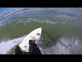 Narragansett Beach Surfing - June Swell - Raw GoPro