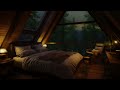 Comfortable Sleep with Piano Music and Rain Sounds 🌧️🌿 Forest Scene in a Cozy Bedroom 🎹💤