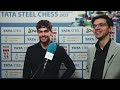 Hilarious interview with Giri and Van Foreest after draw | Round 12