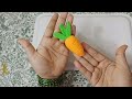 how to make a sweet small carrot 🥕🥕 clay se gajar kese banaye 😱👌👌