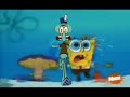 SpongeBob Patrick and Squidward run away from Sandy
