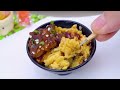 Best of Seafood Recipe🦦 So Yummy Cooking Miniature Eel Steak with Unagi Sauce in Mini Kitchen