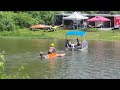 Lake Clare Huntington, IN. APBA Aric Brown gearbox fail. hydroplane training school