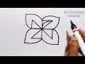 How to turn Swastik into a Cute Flower | How to draw a Flower easy draw so cute | Draw From Swastik