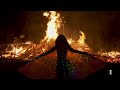 A wooden phoenix is set on fire during the Phoenixville Firebird Festival