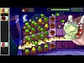 PLANTS VS ZOMBIES - ROOF level 10 - ADVENTURE 2 - gameplay