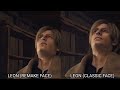 Leon's Classic Face vs Remake Face - Full Comparison in RESIDENT EVIL 4 REMAKE