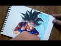 Drawing Goku Ultra Instinct | How to colour step by step