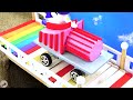 Diy tractor making mini Rainbow Plowing Machine | Bulldozer Rescue Tractor Transporting Gas | HPMini