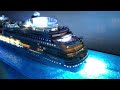 AIDA Stella Blu Sol Mar | Scale model | Cruise ship | 1/400 Revell kit | LED lighting | Resin water