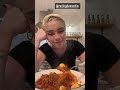 Florence Pugh cooks beef stew and sweet potatoes  while talking about Race Against Dementia