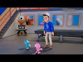 Adley and Mark Rober RAiNBOW SCiENCE!!  Monkey Buddies make Portal Goo! Cartoon Crunchlabs is CRAZY!