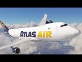 B747-8F Atlas Air | Cologne - Anchorage | Full Flight | MSFS (4K)